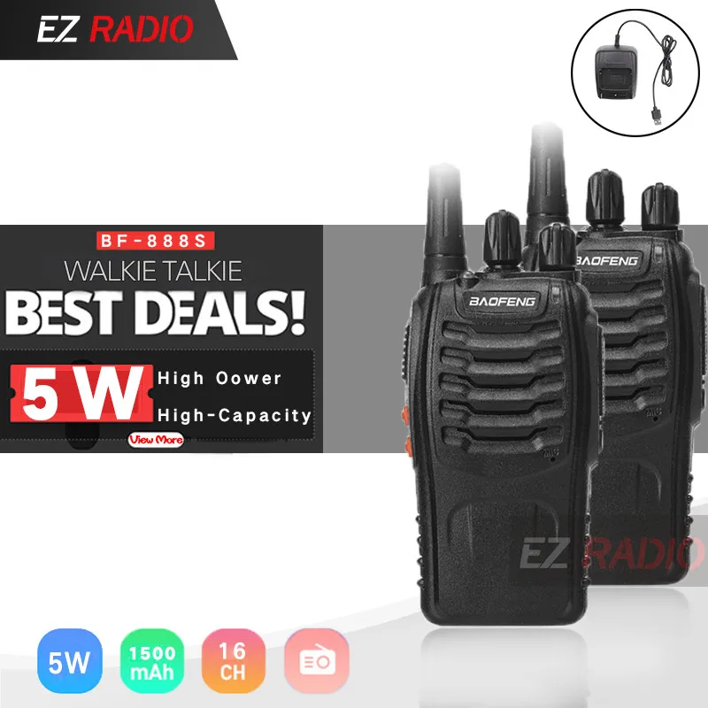 

Рация Baofeng Cb Ham 888s UHF 5 Вт 400-470 МГц BF888s BF 888S H777 двусторонняя с зарядным устройством USB