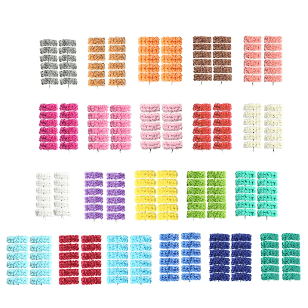 144 шт. искусственная миниатюра цветок розы из пены Свадебный букет невесты для