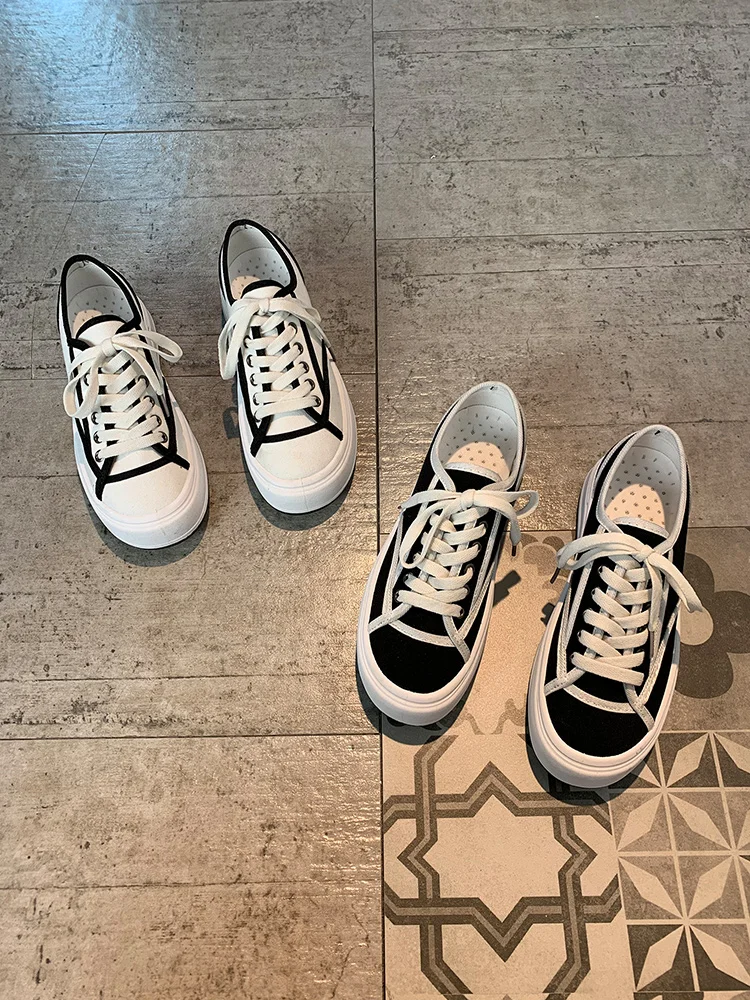 

Shoes Woman Flats Round Toe Casual Female Sneakers All-Match Modis Espadrilles Platform Dress New Small Summer 2021 Cross Fabric