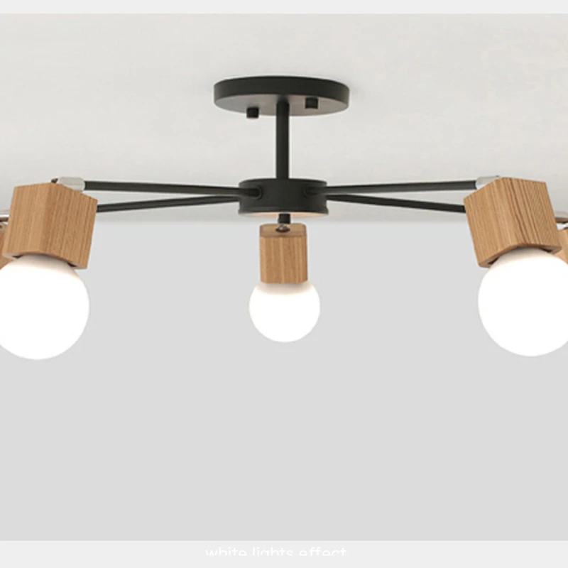 Потолочный светильник простой современный деревянный подвесной для кухни