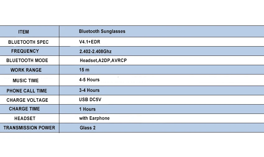 Conway Music Sunglasses Bluetooth Speaker Headset with Earphone Smart Audio Sun Glasses Pilot Polarized Lens for Women Men
