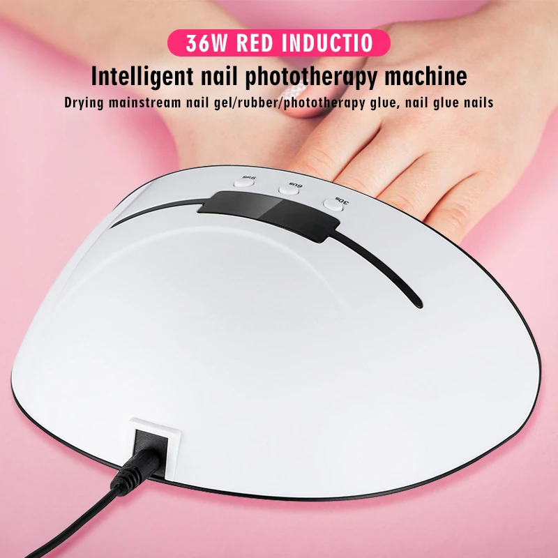 

36W Nail Dryer UV Nails Lamp For Manicure Dry Nail Drying Gel Ice Polish Lamp 12 LED Auto Sensor 30s 60s 90s Nail Art Accessorie