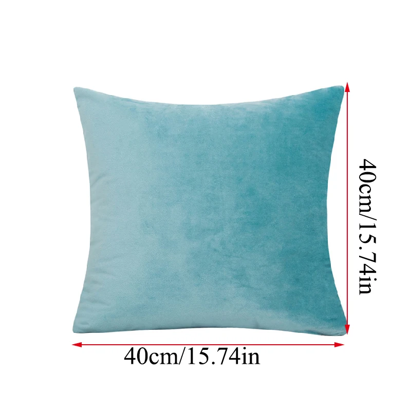 1PC Pillow Cover Velvet Cushion Pillowcase Solid Color Home Decorative Sofa 40*40cm Silk Satin Soft Textile Products | Дом и сад