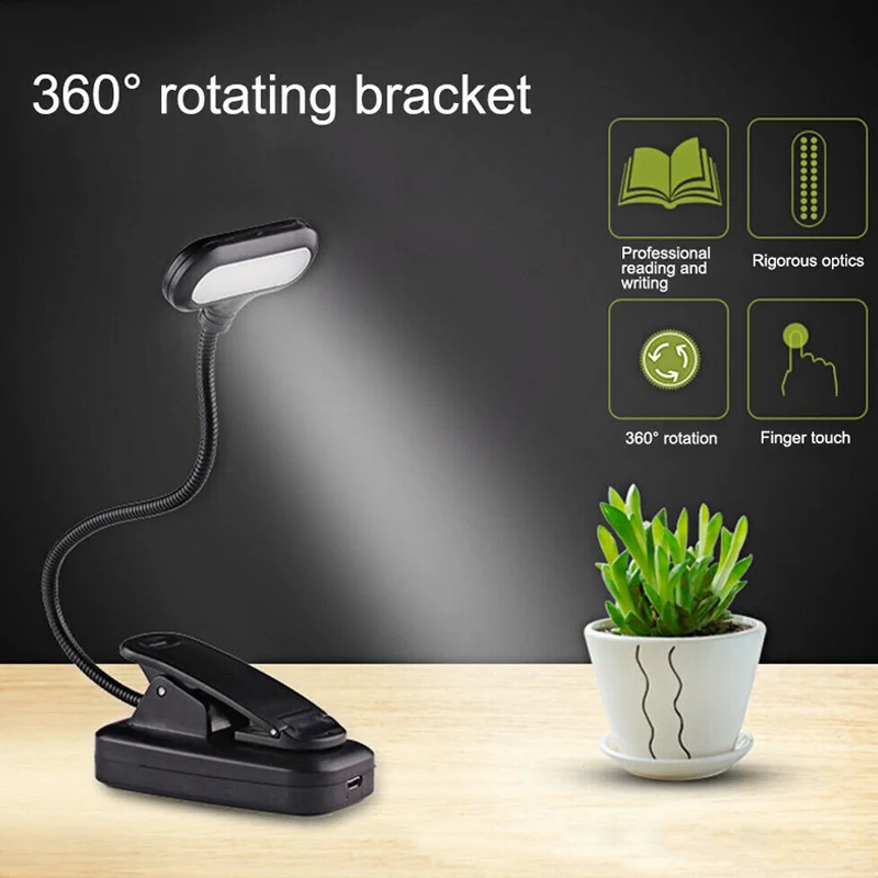 

LED Book Clip Light Led Adjustable Clip On Lamp Light Eye Protection Desk Lamp Reading Light Book Light Lamps