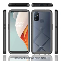 for oneplus nord n100 case soft bumper transparent hard back panel 360 protect shockproof cover shell for oneplus nord n10 5g