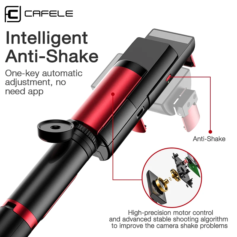 Портативная селфи палка Cafele с Bluetooth карданный стабилизатор уличный держатель для