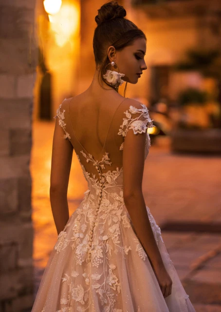 Vivian's bridal ins Горячая Цветочная печать свадебное платье Элегантное двойное v-образным вырезом с коротким шлейфом Бохо Хрустальная пряжа роскошное свадебное платье