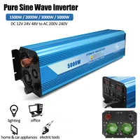 pure sine wave inverter dc 24v 48v ac 220v 240v power 2000w 3000w 5000w car inverter converte with led display micro inverter