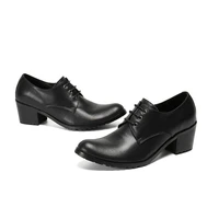 classic mens dress shoes oxford genuine leather black lace up pointed toe office business shoes