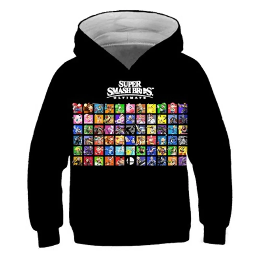 Косплей 3D супер разбивать Брос. Детская толстовка с капюшоном и длинным