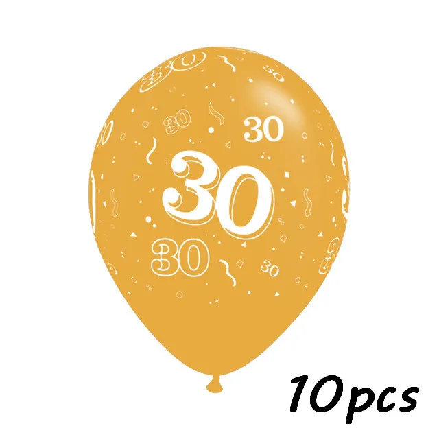 gold 30 years 7 шт./партия, розовое золото, грязный 30, 30, 30, день рождения, украшение, милые девушки, с днем рождения, Пончик, воздушный шар, вечерние товары - Цвет: gold 30 years