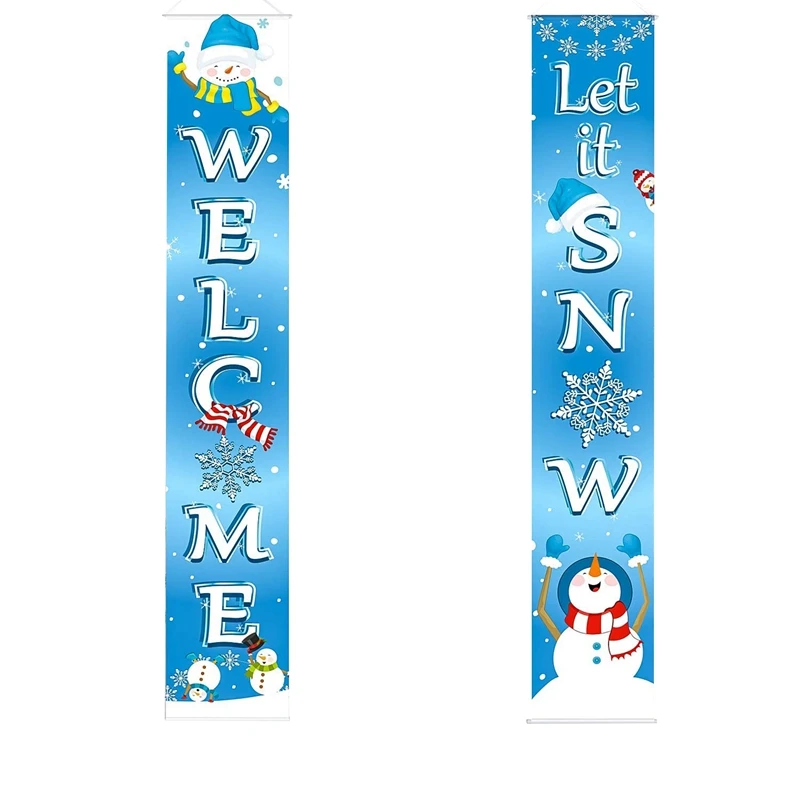 

Christmas Porch Signage Christmas Banner Suitable for Winter Wonderland Party Decoration Christmas Winter Snow Party