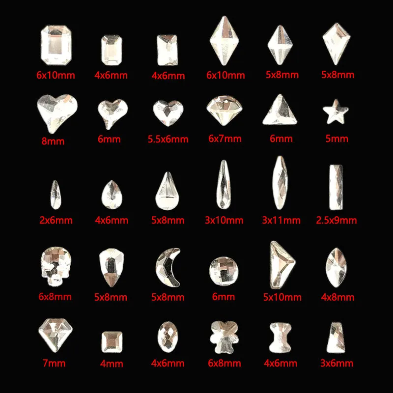 30/100 шт Горячая Распродажа несколько стилей формы с украшением в виде кристаллов