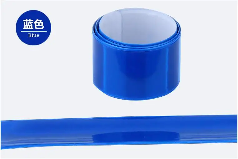 blue 1 шт., 40 см, для бега, альпинизма, велосипедные светоотражающие полосы Предупреждение ющие, для велосипеда, для безопасности велосипеда, для связывания штанов, для ног, ремень, светоотражающая лента, материал - Цвет: blue