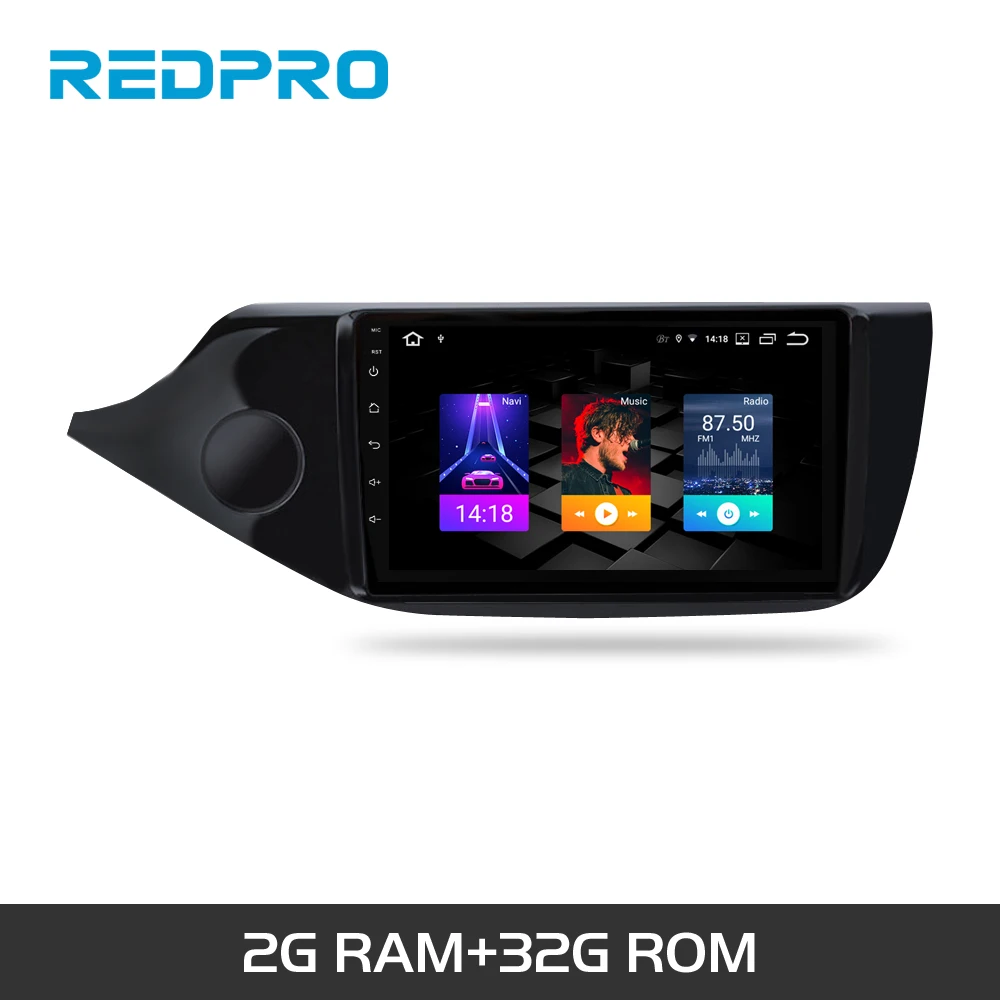 2 Din Android 9,0 сенсорный экран автомобильный мультимедийный плеер для Kia Ceed 2013 аудио Радио стерео видео WiFI Bluetooth DVD gps - Цвет: without dsp