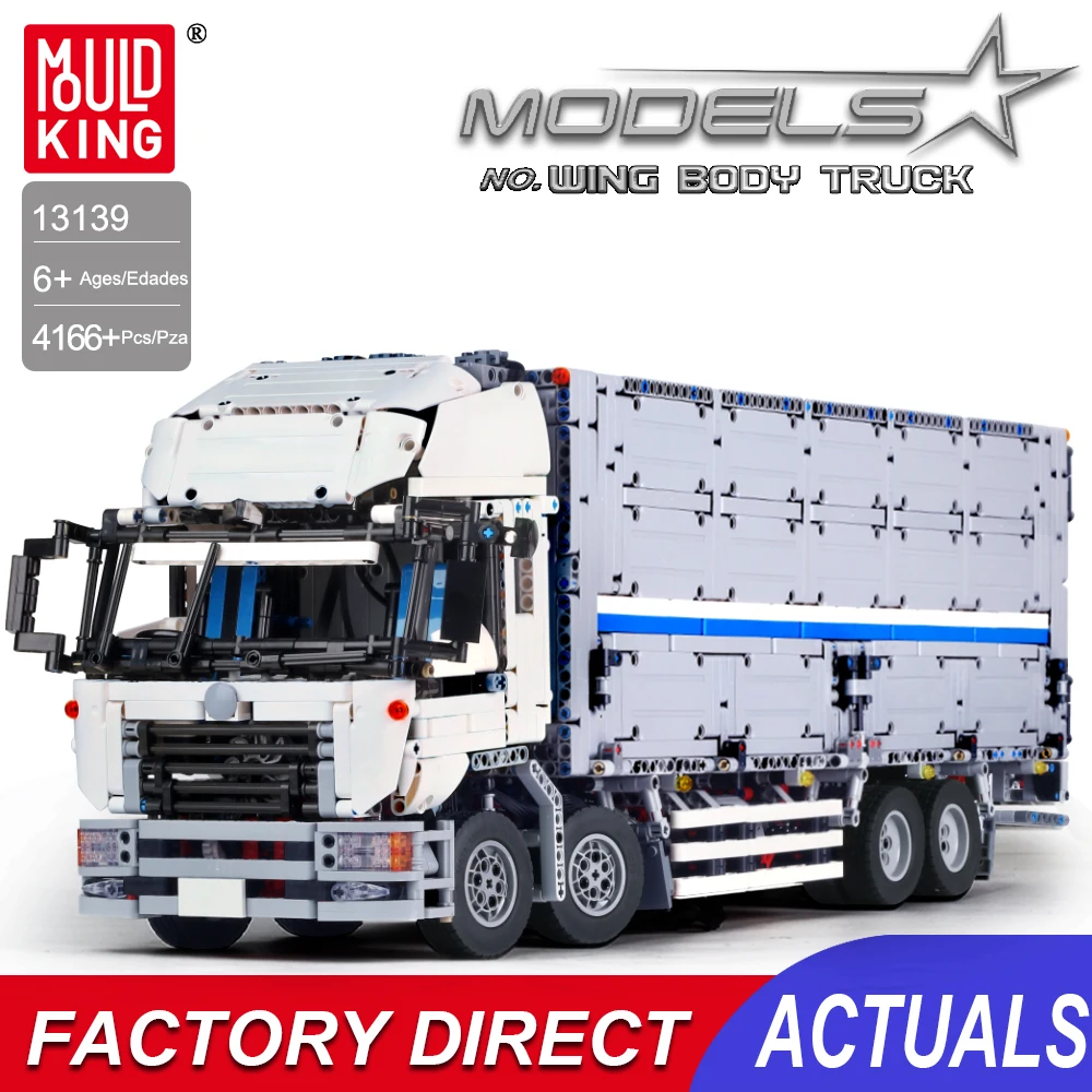 

Van Blocks Rc Truck Lorry Kit Container Toy Vehicle Electronic Car App Controlled High Tech Build Radio Birthday Gifts