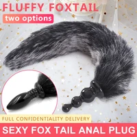 cosplay role play artificial dog fox tail anal plug silicon plug ass plug party sexy flirt backyard woman sex toys for women