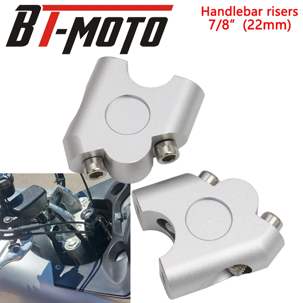 

7/8" 22mm Handlebar Risers Fits For YAMAHA 250 MT07 MT09 FZ6 XJ6 XJR1300 Heighten Handle Bar 30mm Height Universal ATV Dirt Bike