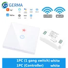 Сенсорный выключатсветильник GERMA Tuya Smart Life, с Wi-Fi, 433 МГц, настенная панель сделай сам с таймером, модуль Google Home Alexa 110 В 220 В 10 А