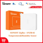 Датчик температуры и влажности SONOFF SNZB-02 Zigbee, умный дом, синхронизация в реальном времени, приложение eWeLink, должно работать с SONOFF ZBBridge