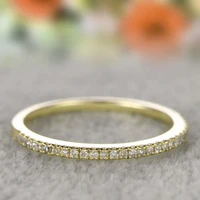 simple minimalist thin sparkling zircon ring for women crystal rhinestone wedding engagement fashion ladies jewelry
