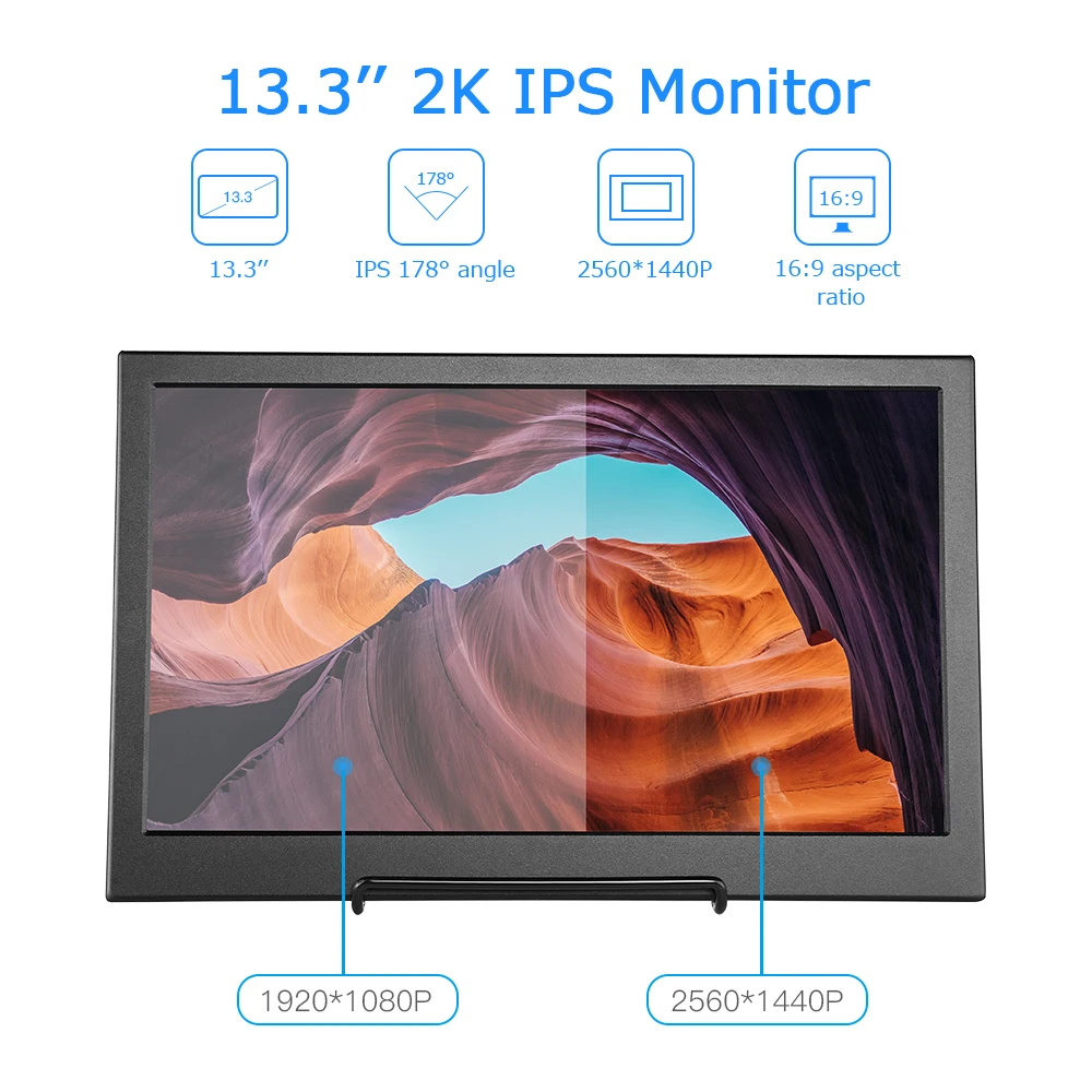 EYOYO 13 3 &quot2560X1440 портативный ПК игровой монитор ips с HDMI входом для переключения