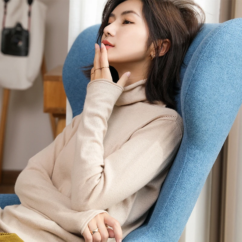 

Winter Turtleneck Sweater 100% cashmere Warm Jumpers Ladies Pullover 2019 Autumn Winter loose Cashmere Sweater Turtleneck
