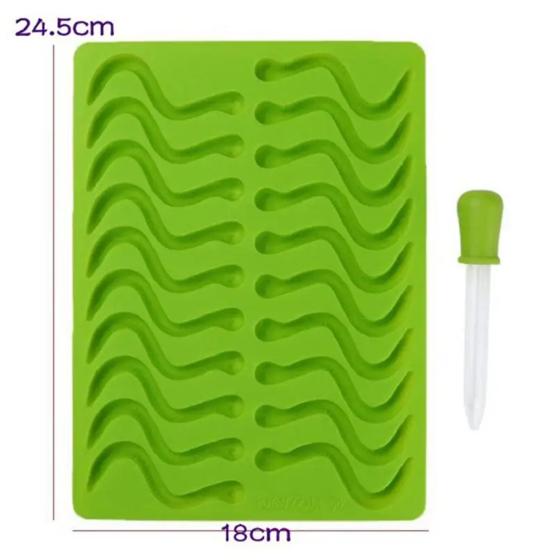 Диаметром 20 дюймов силиконовая форма для мастики змеи червей шоколада конфет