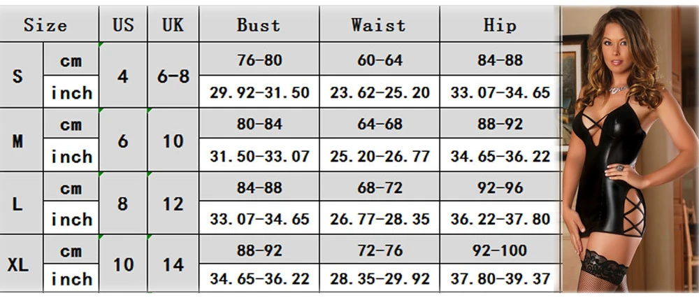 Сексуальное нижнее белье Женская эротическая пижама из искусственной кожи|Белье