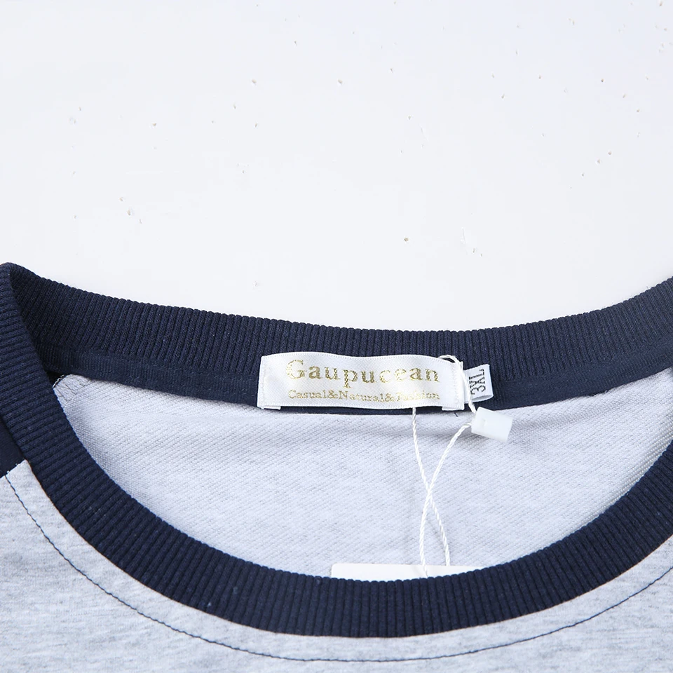 Мужская хлопковая толстовка высокого качества с круглым вырезом темно-синего