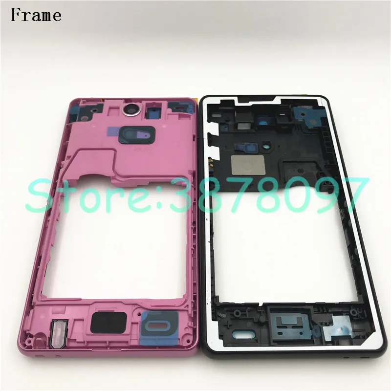 Для sony Xperia ZR M36H C5502 C5503 крышка батареи Задняя Дверь Корпус чехол+ ЖК средняя рамка Шасси Замена пластины