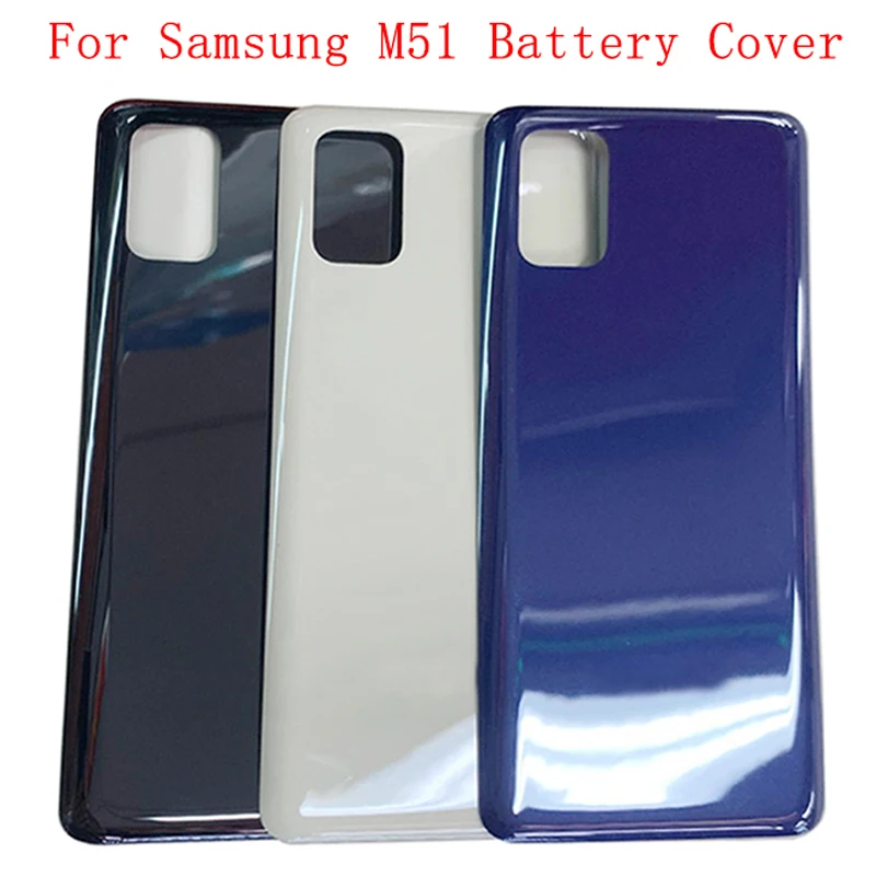 

Battery Cover Rear Door Back Case Housing For Samsung M51 M515F Battery Cover with Camera Frame Logo Replacement Parts