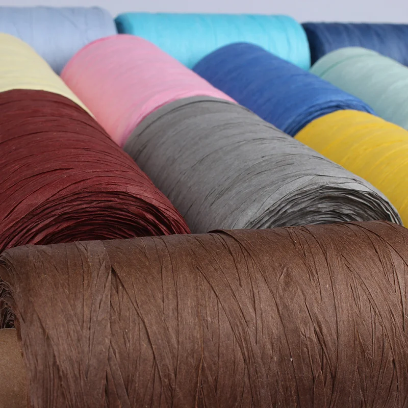 Пряжа из рафии для вязания крючком натуральный соломенный материал ручного