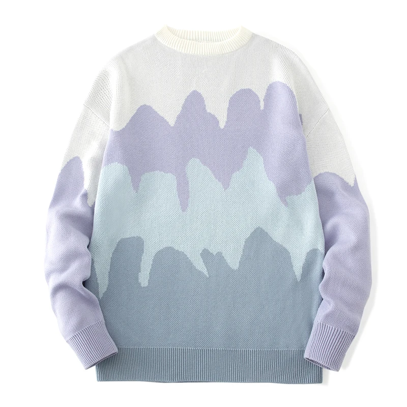 

Свободный свитер, Мужской Повседневный пуловер в стиле Харадзюку, Осенние мужские свитера, модные мужские топы с длинным рукавом и круглым ...