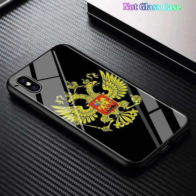 Черный чехол с национальным флагом России для iPhone 11 11Pro X XR XS Max для iPhone 8 7 6 6S Plus 5S 5 SE глянцевый чехол для телефона