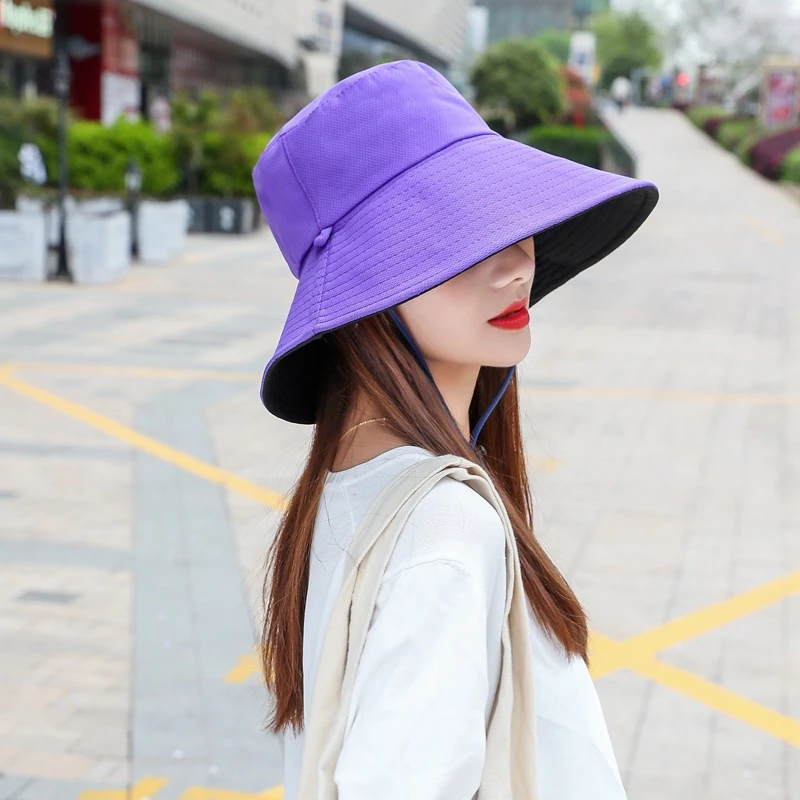 

Sun Hat Summer Foldable Bucket Hat for Women Outdoor Sunscreen Cotton Fishing Hunting Cap Anti-UV Wide Brim Bucket Hat Designer