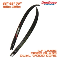 66 68 70 inches recurvebow ilf limbs 22lbs 32lbs with dual wood core fiber glass bow limbs blades target shooting ascent