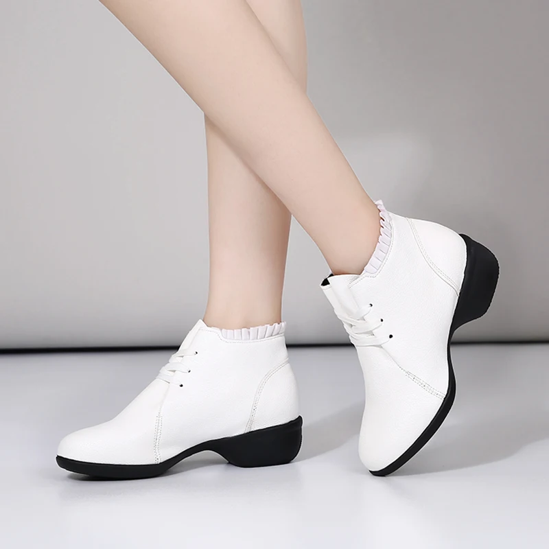 New Brand fashion women latin dance shoes modern tango ballroom dancing shoes Soft Bottom outdoor add velvet shoes sexy winter