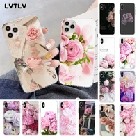 elegant pink purple peony flower on the vase tpu soft phone cover for iphone 13 11 pro xs max 8 7 6 6s plus x 5s se 2020 xr