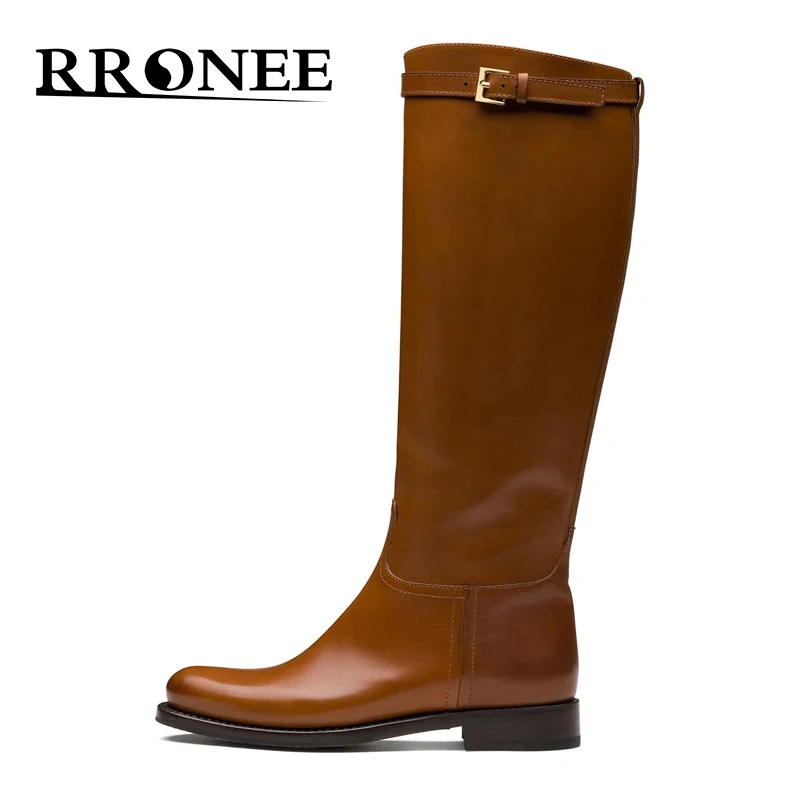 

Женские высокие сапоги, коричневые сапоги до колена, на толстой подошве, для осени, 2021