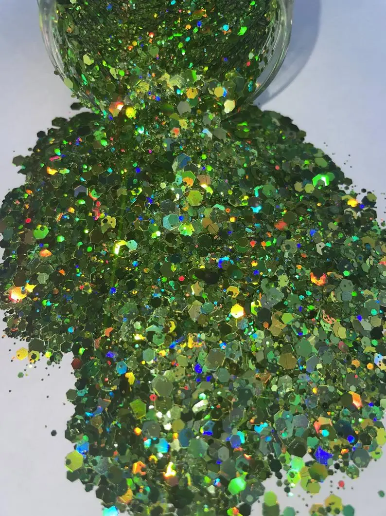 Лак для ногтей 50 г Смешанные шестигранные формы массивные блестки 12 цветов