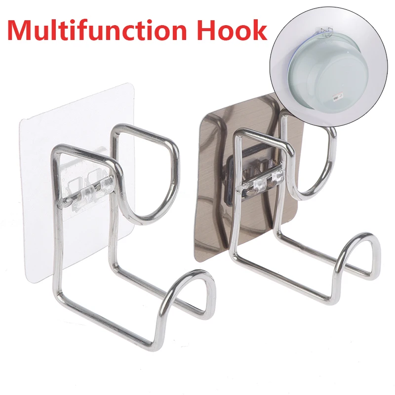 

Multifunction Hook Kitchen Bathroom Rack Basin Storage Hook Sucker Washbasin Hook Holder Saving Space Household Adhesive Hooks