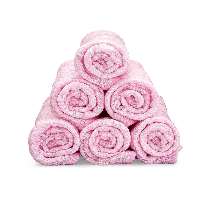 

6 Pack Muslin Burp Cloths Small Infant Cotton Washcloths 6 Layers