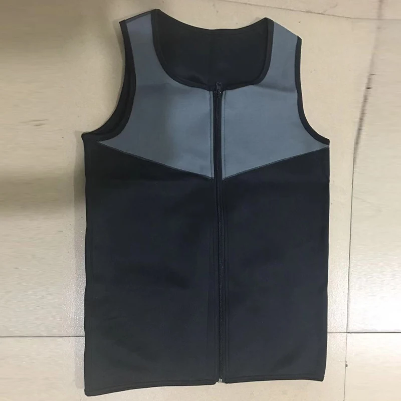 Мужской жилет для сауны тренировочный на молнии ультра пот корсет из неопрена