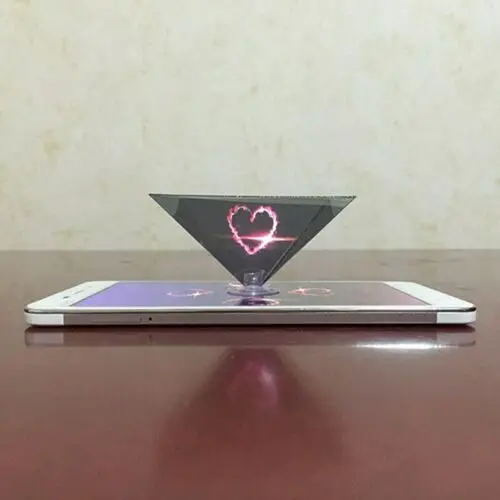 2021new 3d hologram pyramid box display video stand universal holographic projector mini mobile phone showcase phone accessories free global shipping