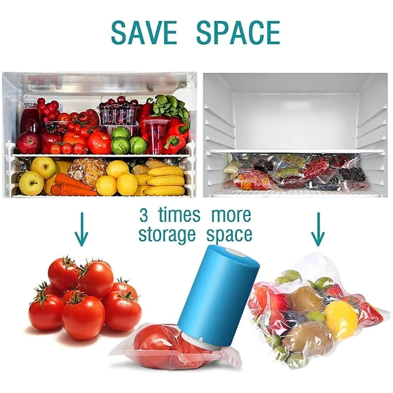 

Многоразовый пищевой вакуумный герметичный пакет, ручная герметизирующая упаковка, кухонная упаковка, экологичное хранение, с насосом