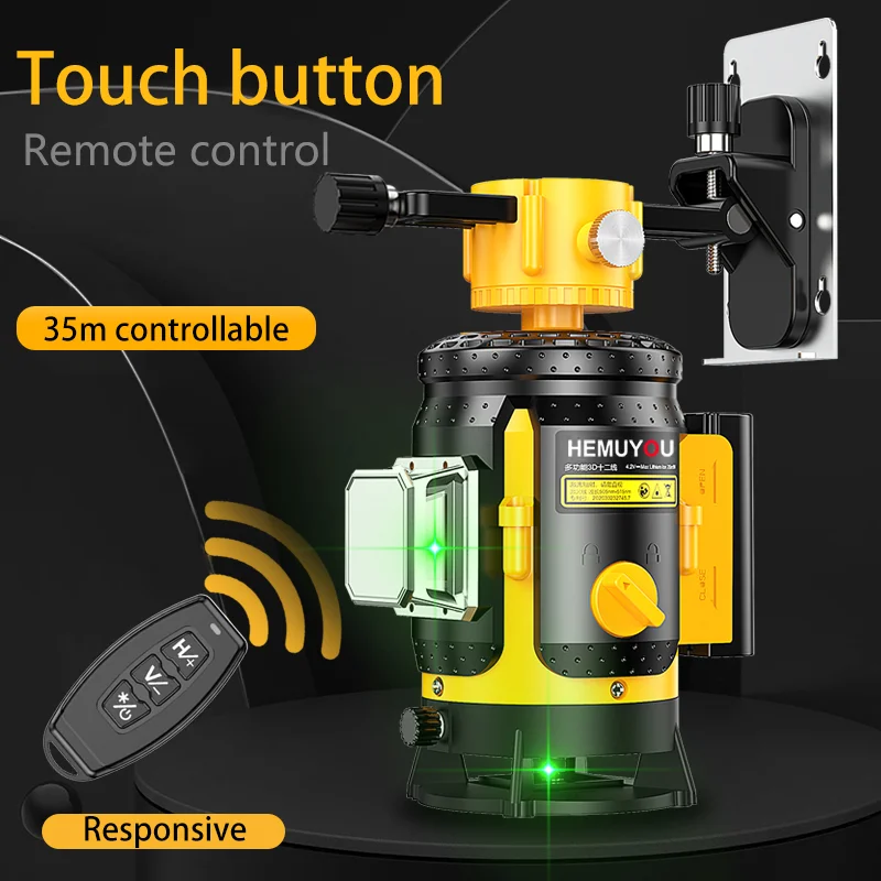

Laser level 3D12 line self-leveling green 360 horizontal green laser beam line horizontal vertical cross line indoor