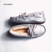 mookiapi chinese brand high quality womens shoes 100genuine leather100 wool classic loafers shoes free delivery