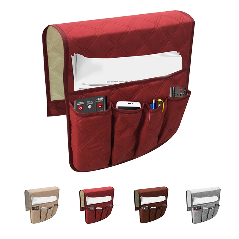 

New Sofa Chair Arm Rest Storage Bag Couch Remote Control Phone Storage Box Magazine Sundries Organizer Bag Pouch