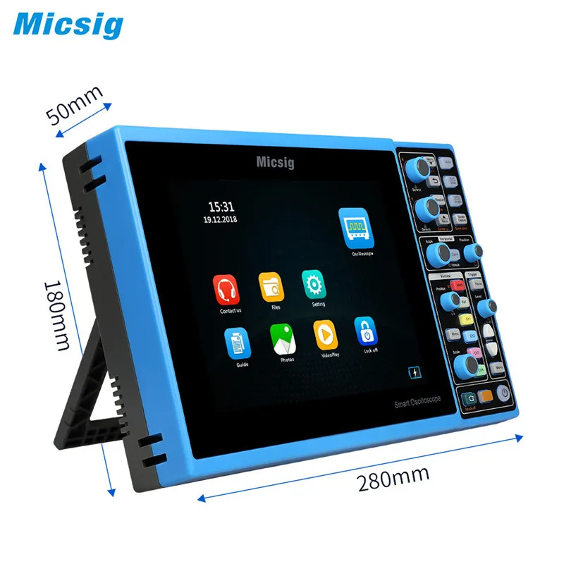 Планшетный осциллограф Micsig STO1104C Plus 100 МГц 4CH 1GSa сенсорный экран с аккумулятором